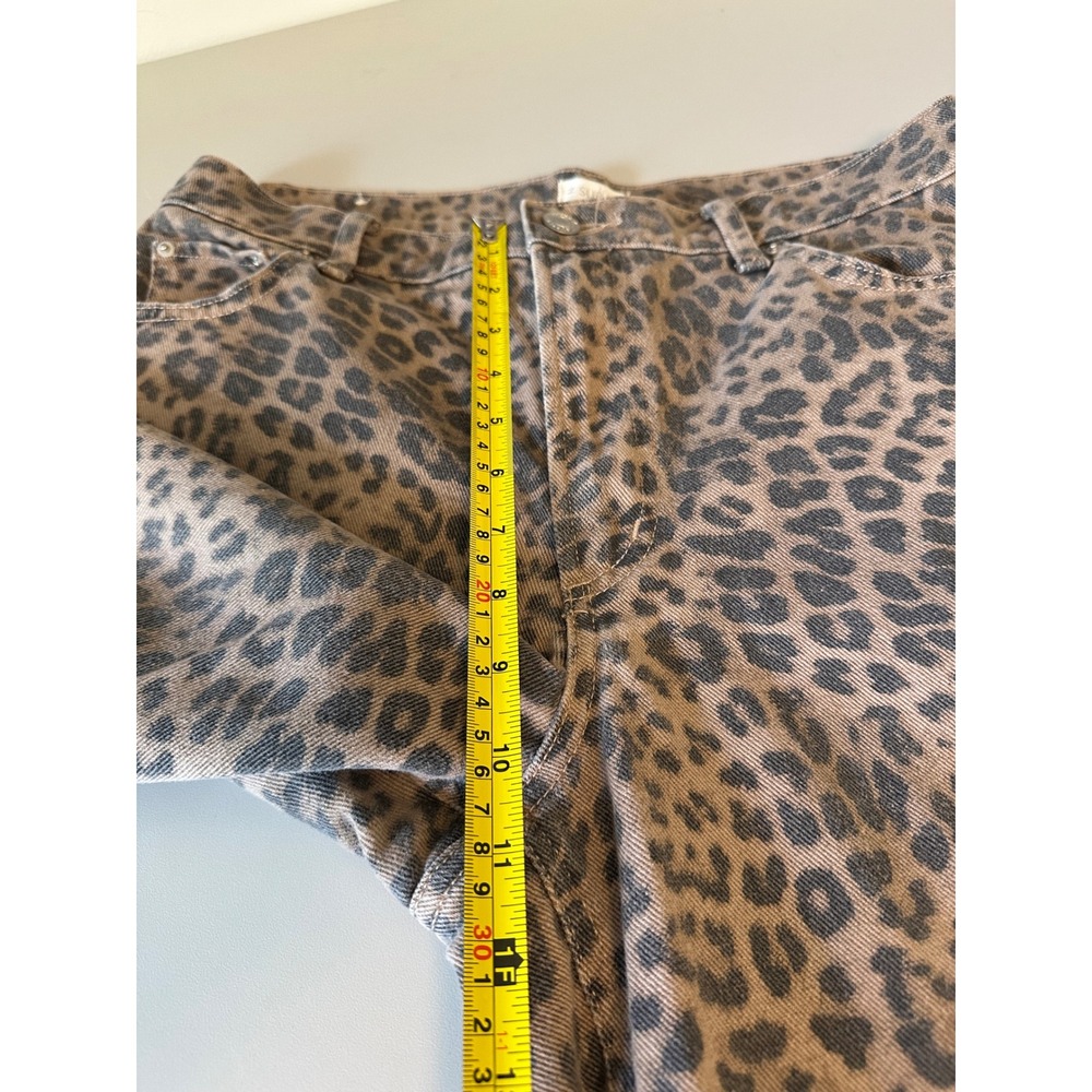 Z Supply Leopard Print Wide Leg Denim Jeans | Size 30 - Picture 9 of 10